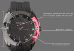 Infantry Black/Red Nitro pánske hodinky – fotka 4